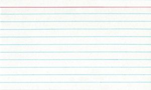 index card ok