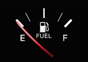 A fuel tank on empty