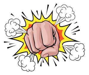 A fist that's hitting