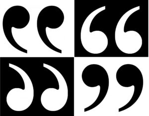 Four sets of quotation marks