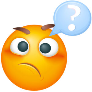 Confused cartoon figure